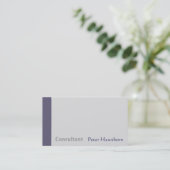 Carte De Visite Consultant en matière de Minimalistic Unique (Debout devant)