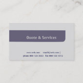 Carte De Visite Consultant en matière de Minimalistic Unique (Dos)