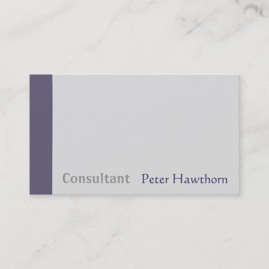 Carte De Visite Consultant en matière de Minimalistic Unique (Devant)