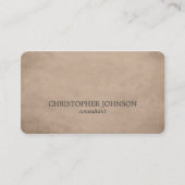 Carte De Visite Consultant en matière élégant simple de beige de (Devant)
