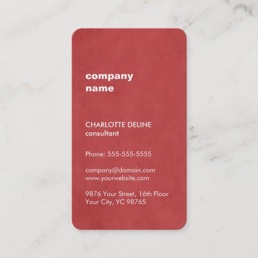 Carte De Visite Consultant en matière féminin élégant moderne de (Devant)