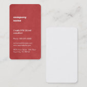 Carte De Visite Consultant en matière féminin élégant moderne de (Devant / Derrière)