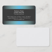 Carte De Visite Consultant en matière financier en métal bleu (Devant / Derrière)