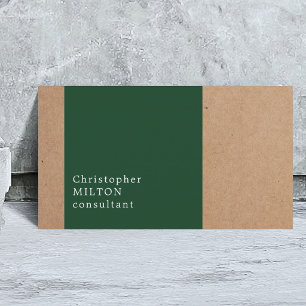 Carte De Visite Consultant en matière frais moderne de vert de