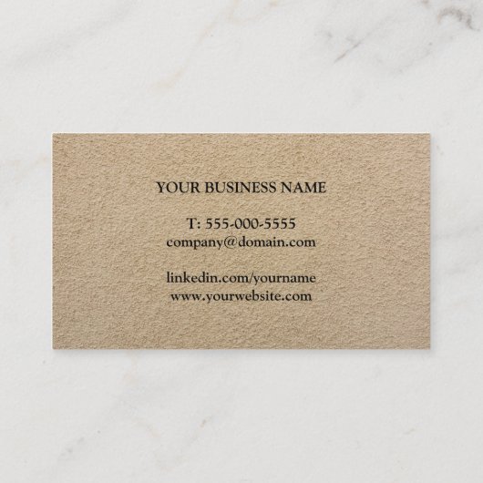 Carte De Visite Consultant en matière imprimé élégant simple de (Dos)