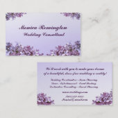 Carte De Visite Consultant en matière lilas de mariage (Devant / Derrière)