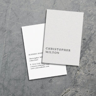 Carte De Visite Consultant en matière minimaliste élégant de bl