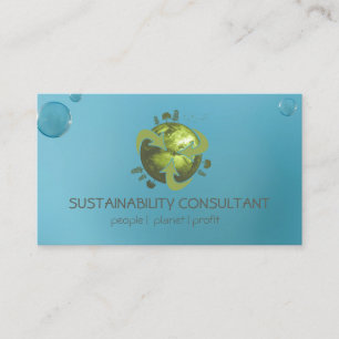 Carte De Visite Consultant en matière moderne de durabilité de