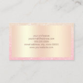 Carte De Visite Consultant en matière rose de style de parties (Dos)