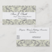 Carte De Visite Consultant en matière subtil floral de boutique de (Devant / Derrière)