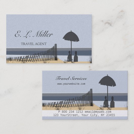 Carte De Visite Consultant en matière tropical de voyage de (Devant / Derrière)