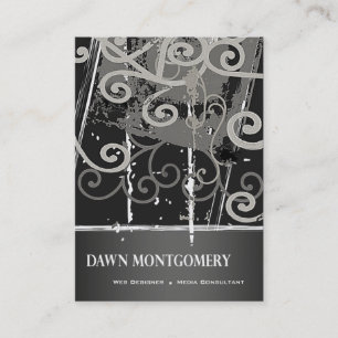 Carte De Visite Consultant en médias grunge de concepteur de Web