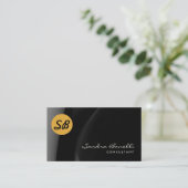 Carte de visite consultant en monogramme ordinaire (Debout devant)