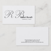 Carte de visite consultant en monographie gris bla (Devant / Derrière)