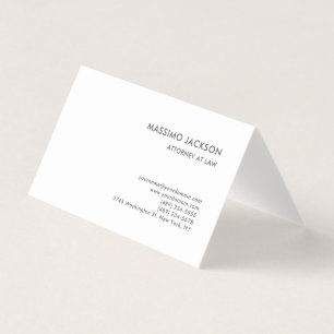 Carte De Visite Consultant en noir et blanc Avocat Minimaliste