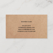 Carte De Visite Consultant en papier Kraft imprimé moderne (Dos)