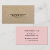Carte De Visite Consultant en papier Kraft imprimé simple et éléga (Devant / Derrière)