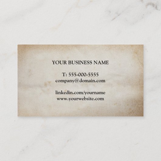 Carte De Visite Consultant en papier Kraft imprimé simple et éléga (Dos)