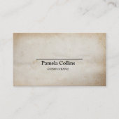 Carte De Visite Consultant en papier Kraft imprimé simple et éléga (Devant)