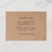 Carte De Visite Consultant en papier Kraft simple et élégant (impr (Dos)