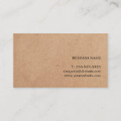 Carte De Visite Consultant en papier papier Kraft Imprimé simple e (Dos)