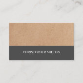 Carte De Visite Consultant en papier papier Kraft Imprimé simple e (Devant)