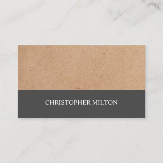 Carte De Visite Consultant en papier papier Kraft Imprimé simple e (Devant)