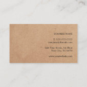 Carte De Visite Consultant en papier papier Kraft Imprimé simple e (Dos)