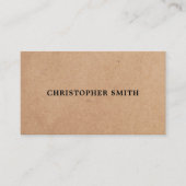 Carte De Visite Consultant en papier papier Kraft Imprimé simple e (Devant)