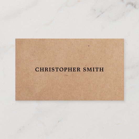 Carte De Visite Consultant en papier papier Kraft Imprimé simple e (Devant)