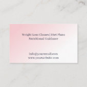 Carte De Visite Consultant en perte de poids amincissant (Dos)