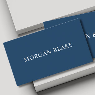 Carte De Visite Consultant en réseau minimaliste audacieux bleu bl