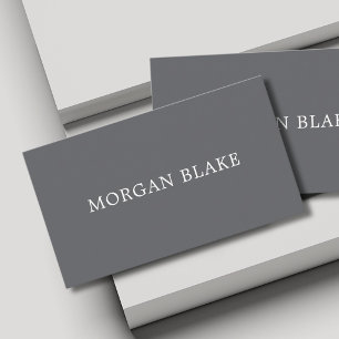 Carte De Visite Consultant en réseau minimaliste gras gris blanc