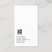 Carte De Visite Consultant en sécurité Compétences spéciales Horiz (Dos)