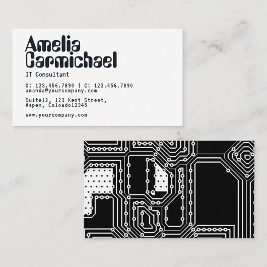 Carte De Visite Consultant en technologies de l'information (Devant / Derrière)