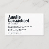 Carte De Visite Consultant en technologies de l'information (Devant)