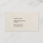 Carte De Visite Consultant en texture papier Cool simple (Dos)