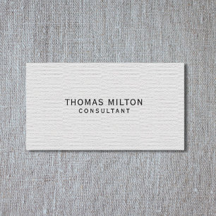 Carte De Visite Consultant en texture simple et élégante