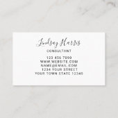 Carte De Visite Consultant Eucalyptus Greenery (Dos)