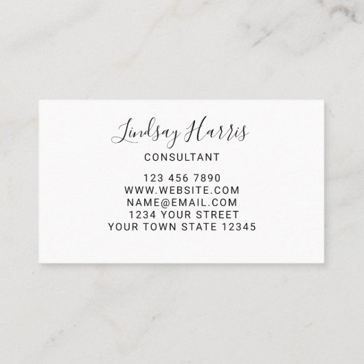 Carte De Visite Consultant Eucalyptus Greenery (Dos)