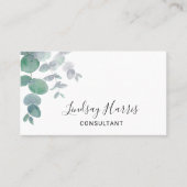 Carte De Visite Consultant Eucalyptus Greenery (Devant)