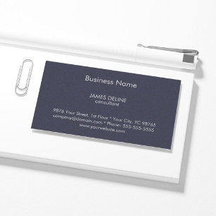 Carte De Visite Consultant financier en bleu texturé classique