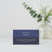 Carte De Visite Consultant financier en bleu texturé classique (Debout devant)