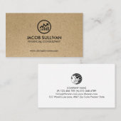 Carte De Visite Consultant financier Finances (Devant / Derrière)