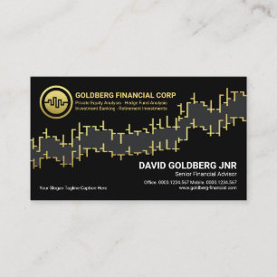 Carte De Visite Consultant financier Gold Stock Forex Graph
