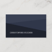 Carte De Visite Consultant géométrique bleu élégant moderne (Devant)