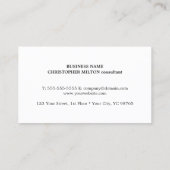 Carte De Visite Consultant géométrique moderne bleu gris blanc (Dos)