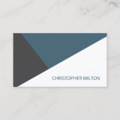 Carte De Visite Consultant géométrique moderne bleu gris blanc (Devant)