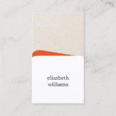 Carte De Visite Consultant géométrique moderne White Orange (Devant)