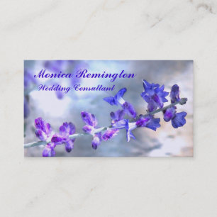 Carte De Visite Consultant Mariage de fleurs violettes